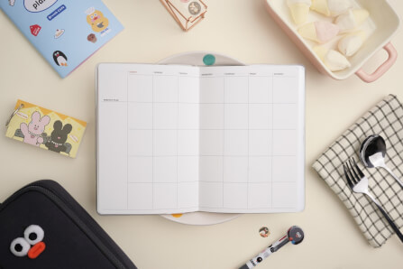 สมุดโน๊ต Ropamoda PVC Monthy planner สีแดง_6